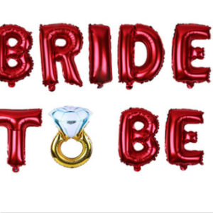 Bride to be foil balloon banner Includes  foil  letter balloons to spell out  bride to be, ribbon string to hang the banner, easy to inflate, size of a letter 16' *the colour of the product may slightly vary from the actual product.