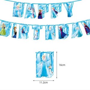 Frozen Theme  Happy Birthday Banner.