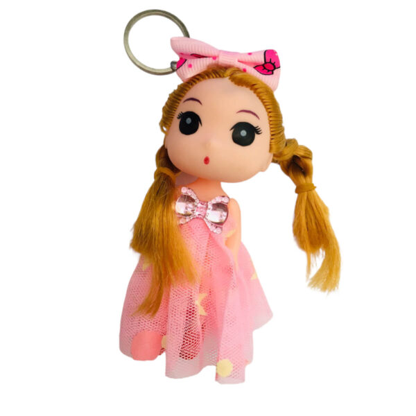 Doll key tag pink dress