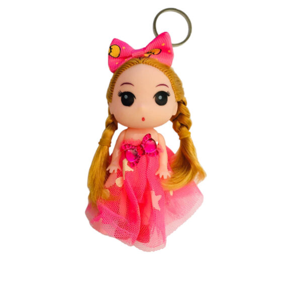 Doll key tag pink dress