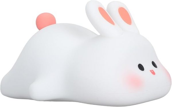 Kids Night Light | Bunny Night Lights | Kawaii Bunny Lamp Battery Operated Night Light |Silicone USB Rechargeable
