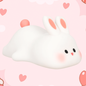 Bunny Night Lights | Cute Bunny Lamp |Silicone USB Rechargeable | Kids Night Light