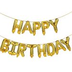 birthday banner gold