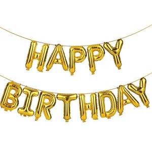 birthday banner gold