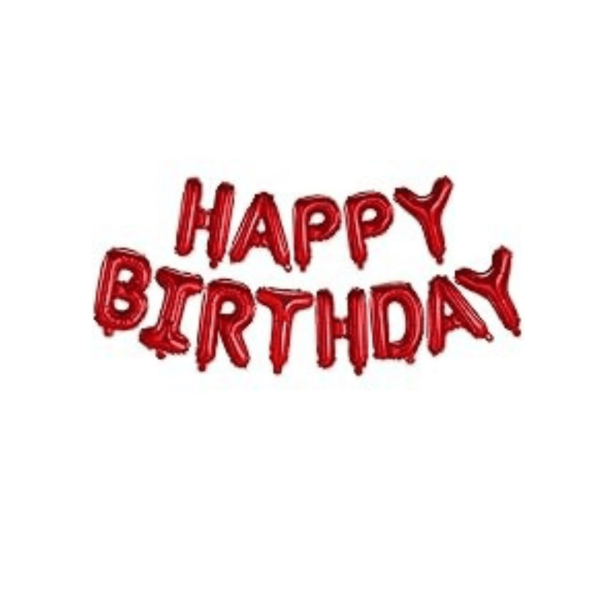 birthday banner red