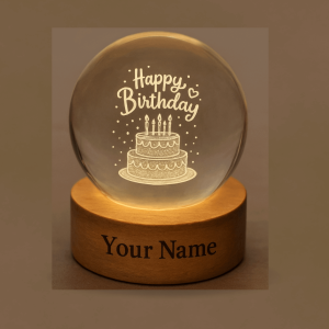 Personalized 3D Crystal Ball Lamp | Crystal Ball Decoration Night Lights with Name
