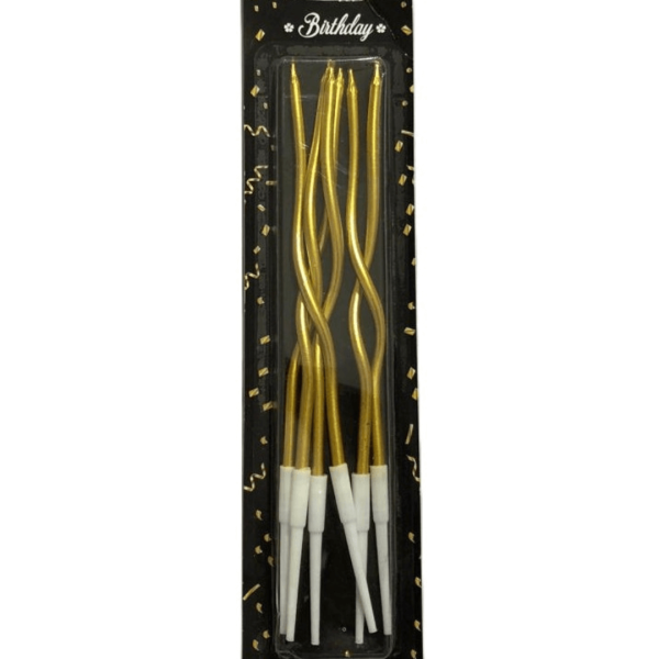 Twisted Metallic Birthday Candles | Swirly Candles - Image 4