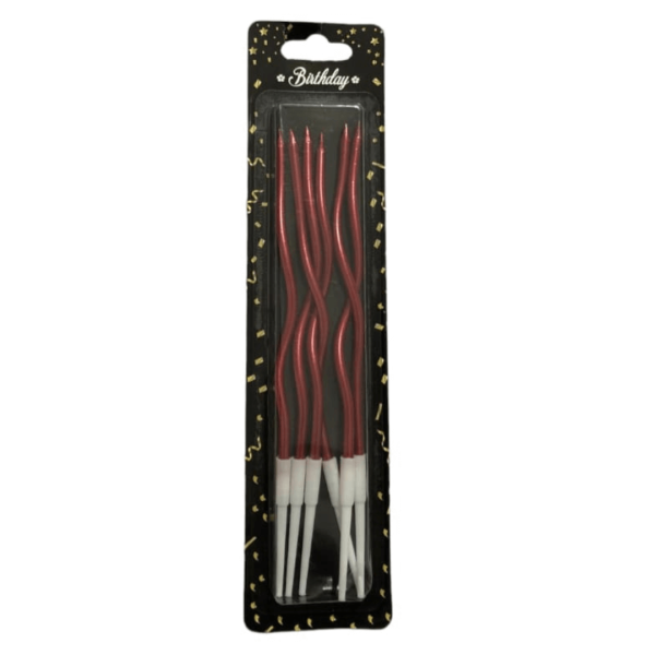 red twisted candle