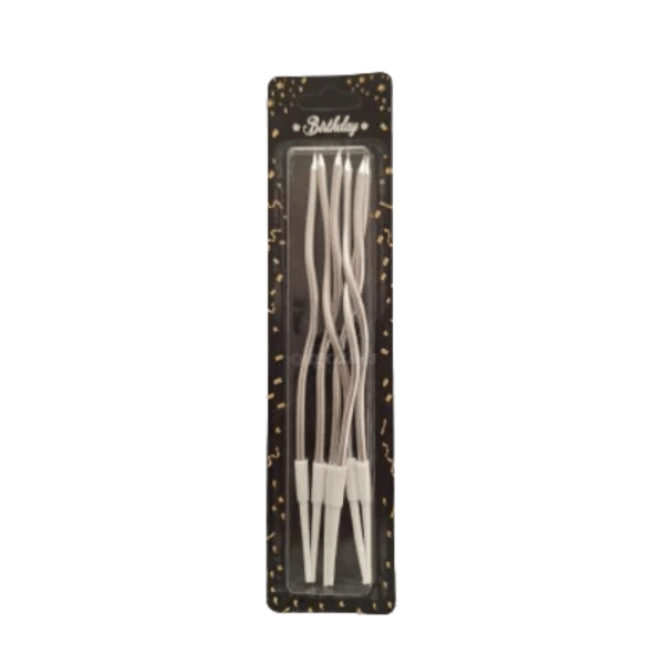 silver twisted candle